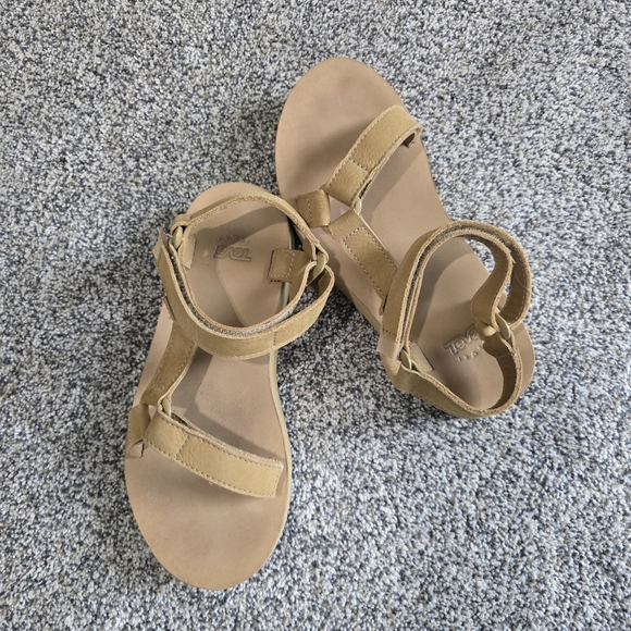 Teva Midform Universal Leather Sandals Tan Woman's Size 7 F20020A - Picture 2 of 7